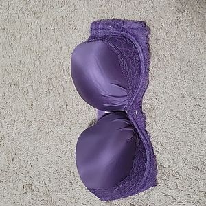 Purple strapless Victoria Secret bra 34C